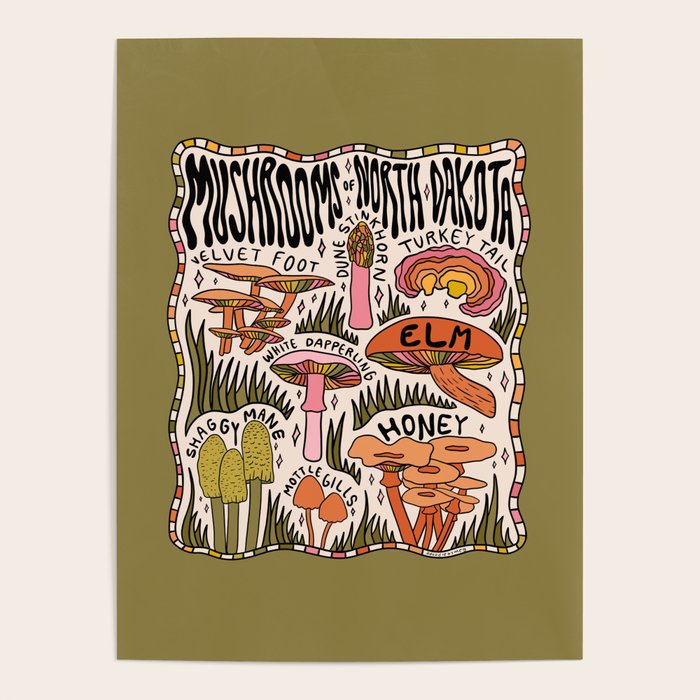 Mushrooms of North Dakota Poster Gallery Image 4