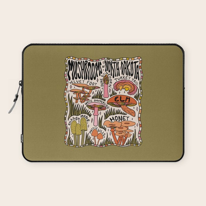 Mushrooms of North Dakota Laptop Sleeve Gallery Image 1