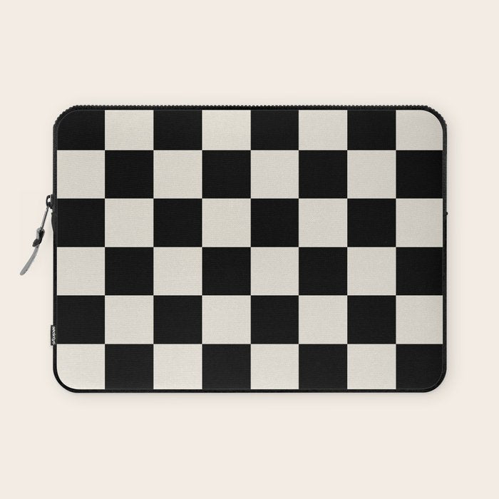 Checkered (Black Cream) Laptop Sleeve Gallery Image 1