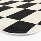 Checkered (Black Cream) Bath Mat Gallery Image 3