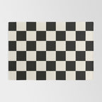 Checkered (Black Cream) Rug Gallery Image 2