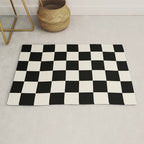 Checkered (Black Cream) Rug Gallery Image 1