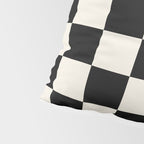Checkered (Black Cream) Pillow Sham Gallery Image 4