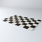Checkered (Black Cream) Rug Gallery Image 3
