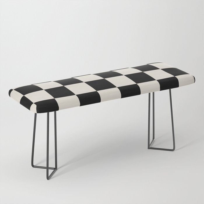 Checkered (Black Cream) Bench Gallery Image 1