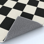 Checkered (Black Cream) Rug Gallery Image 4