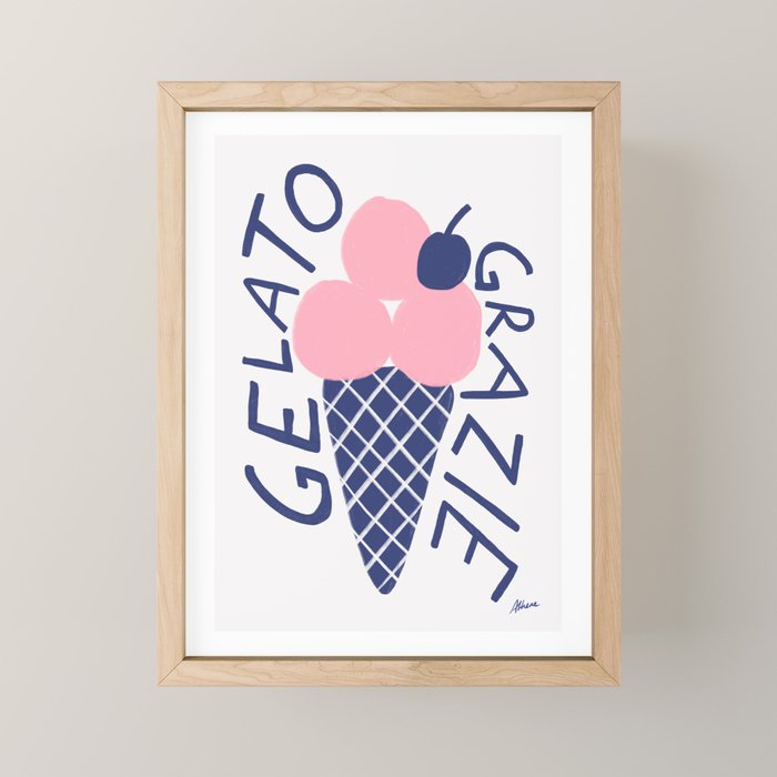 Gelato Grazie Mini Art Print Gallery Image 1