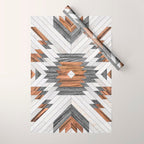 Urban Tribal Pattern No.8 - Aztec - Wood Wrapping Paper Gallery Image 1
