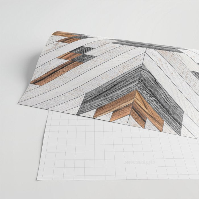 Urban Tribal Pattern No.8 - Aztec - Wood Wrapping Paper Gallery Image 2