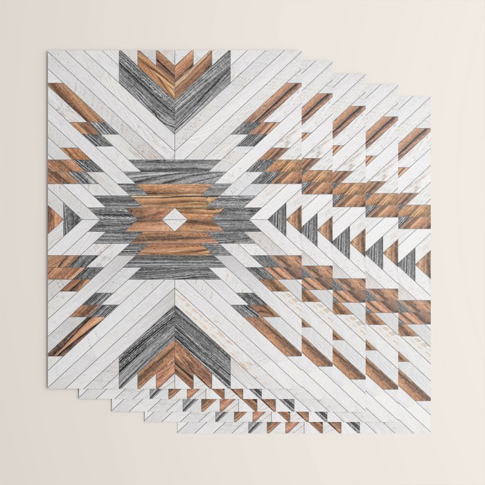 Urban Tribal Pattern No.8 - Aztec - Wood Wrapping Paper Gallery Image 3
