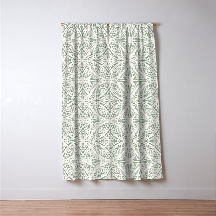 Green Nature Fantasy Tiles B Window Curtain Gallery Image 3
