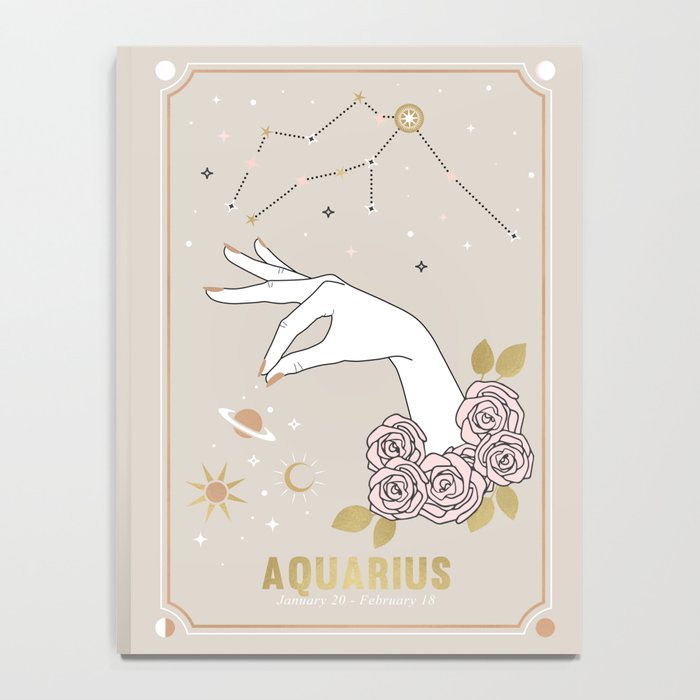 Aquarius Zodiac Sign Notebook Gallery Image 4