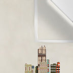 detroit skyline Wall Tapestry Gallery Image 3