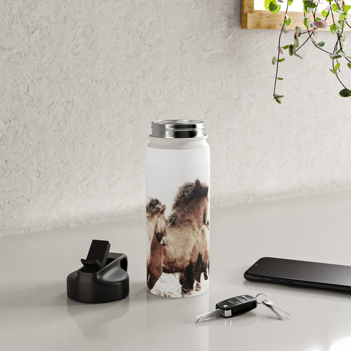 WILD AND FREE 2 - HORSES OF ICELAND Water Bottle Gallery Image 5