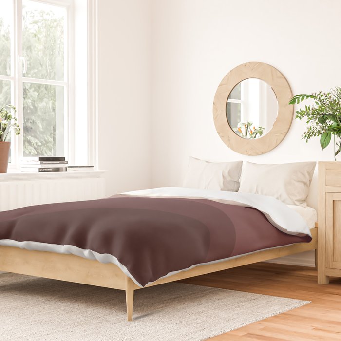 Abstract Color Waves VI Neutral Red Tones Duvet Cover Gallery Image 2