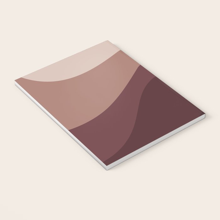 Abstract Color Waves VI Neutral Red Tones Notebook Gallery Image 3