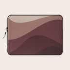 Abstract Color Waves VI Neutral Red Tones Laptop Sleeve Gallery Image 1