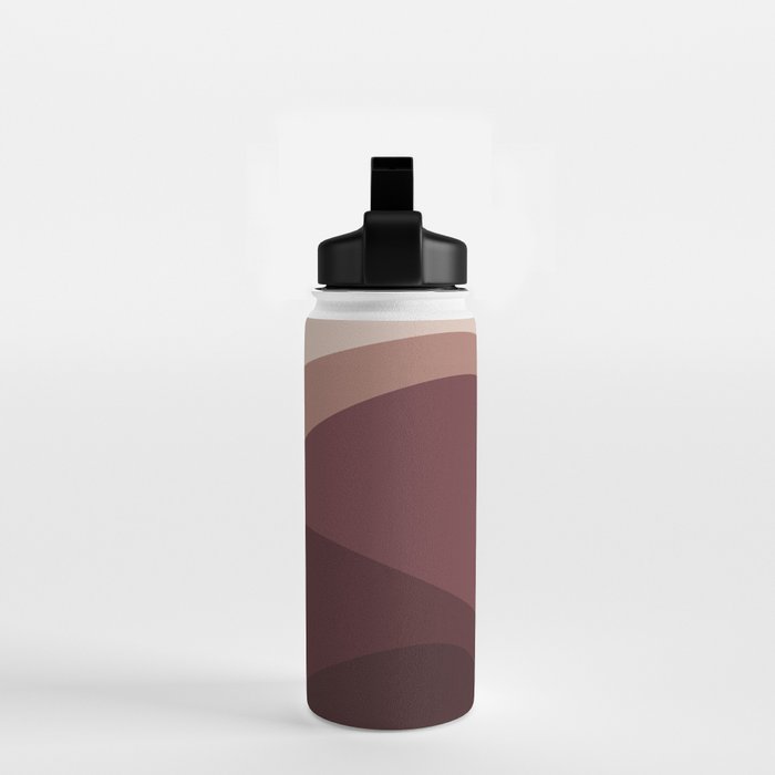 Abstract Color Waves VI Neutral Red Tones Water Bottle Gallery Image 2