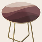 Abstract Color Waves VI Neutral Red Tones Side Table Gallery Image 2