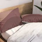 Abstract Color Waves VI Neutral Red Tones Pillow Sham Gallery Image 2