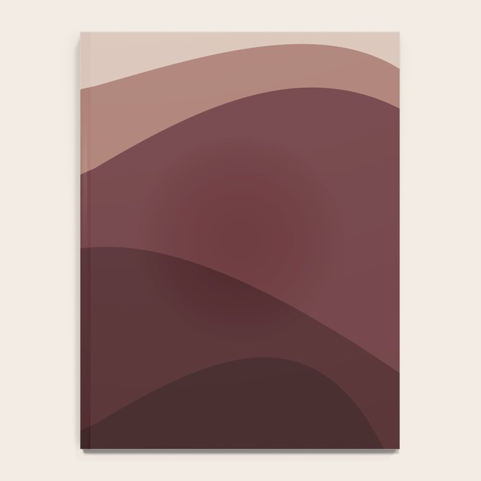 Abstract Color Waves VI Neutral Red Tones Notebook Gallery Image 4