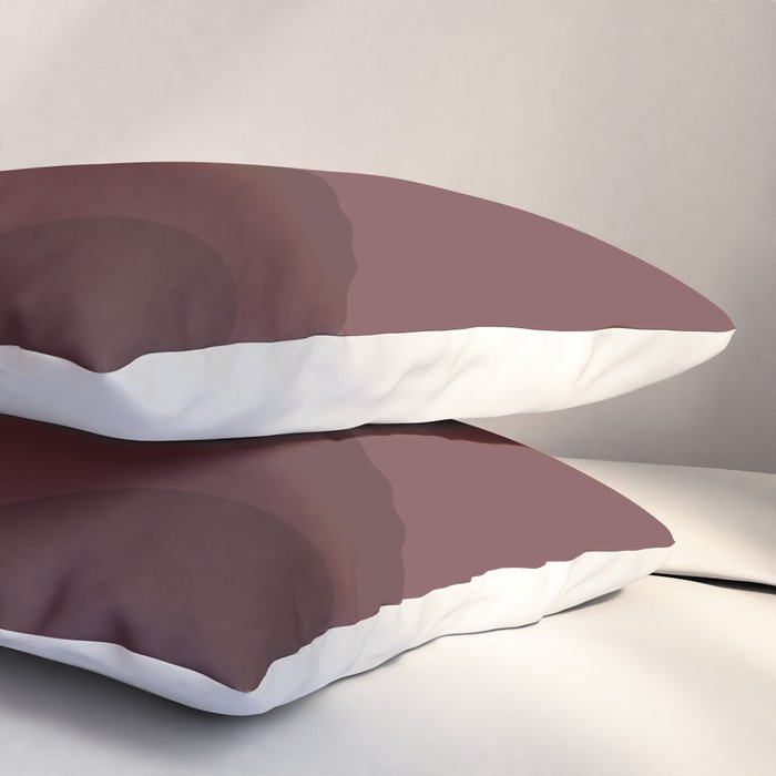 Abstract Color Waves VI Neutral Red Tones Pillow Sham Gallery Image 3