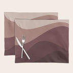 Abstract Color Waves VI Neutral Red Tones Placemat Gallery Image 1