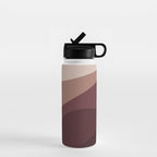 Abstract Color Waves VI Neutral Red Tones Water Bottle Gallery Image 1