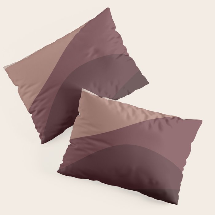 Abstract Color Waves VI Neutral Red Tones Pillow Sham Gallery Image 1