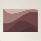 Abstract Color Waves VI Neutral Red Tones Welcome Mat Gallery Image 1