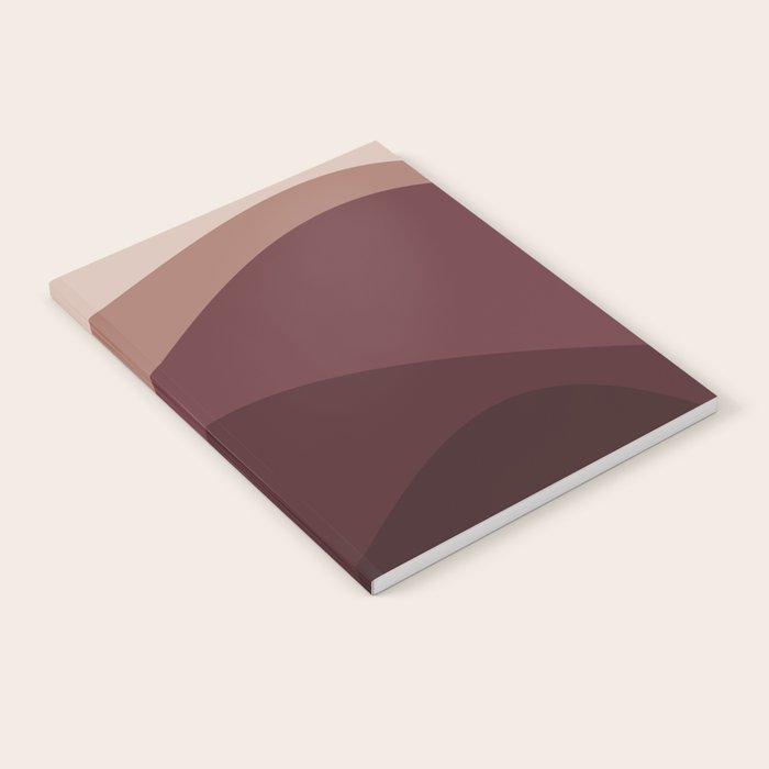 Abstract Color Waves VI Neutral Red Tones Notebook Gallery Image 2