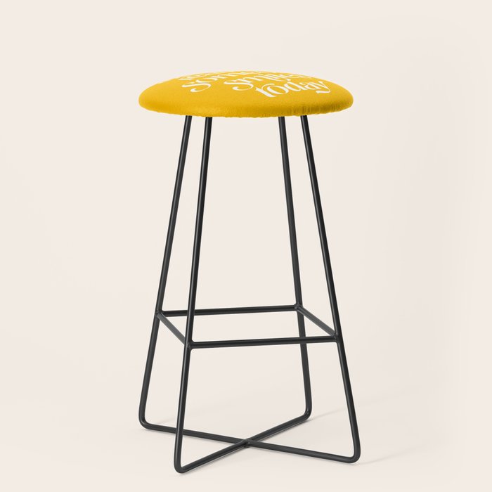Motivational words smile today yellow Stool Gallery Image 1