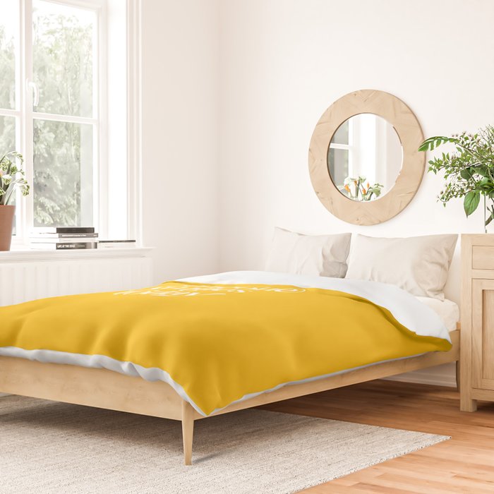 Motivational words smile today yellow Duvet Cover Gallery Image 2