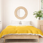 Motivational words smile today yellow Duvet Cover Gallery Image 3
