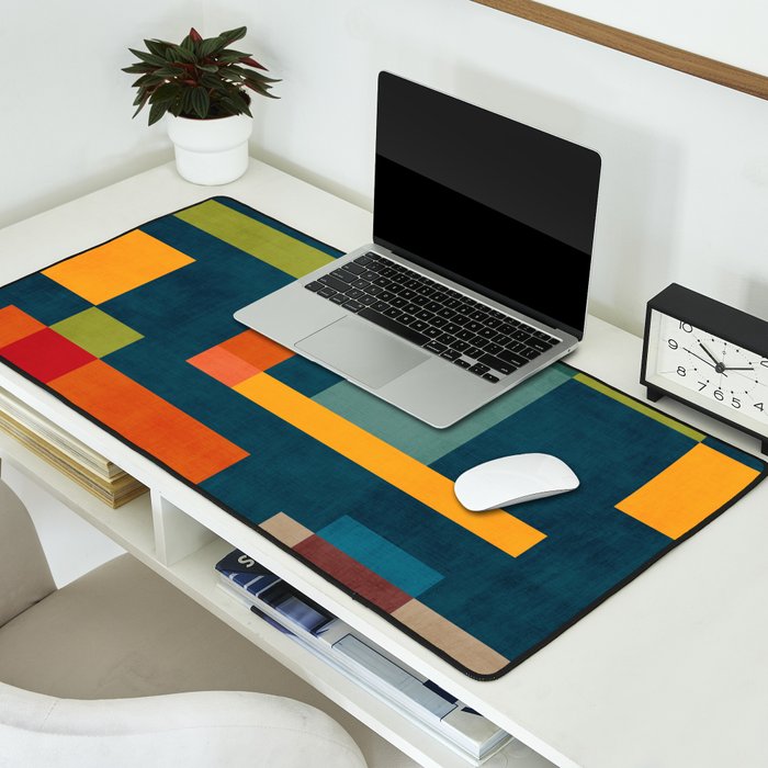 Modern Colorful Geometric Original Artwork Desk Mat Gallery Image 2