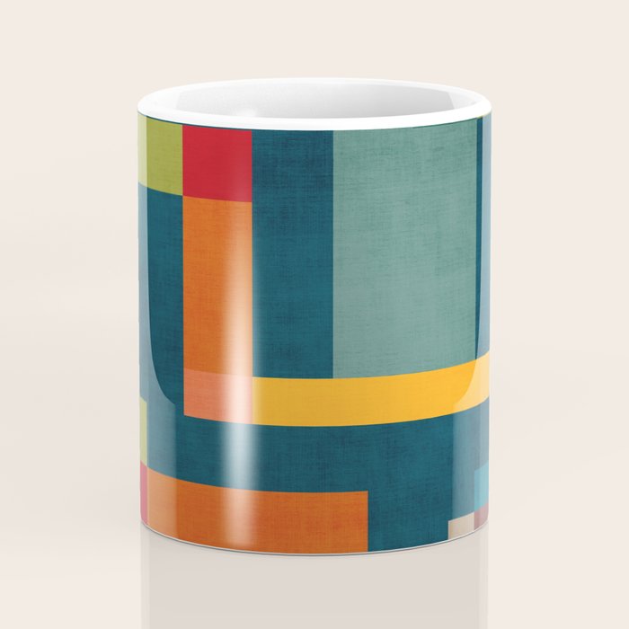 Modern Colorful Geometric Original Artwork Coffee Mug Gallery Image 4