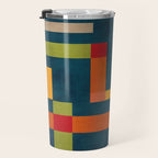 Modern Colorful Geometric Original Artwork Travel Mug Gallery Image 3