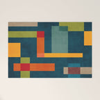Modern Colorful Geometric Original Artwork Welcome Mat Gallery Image 1