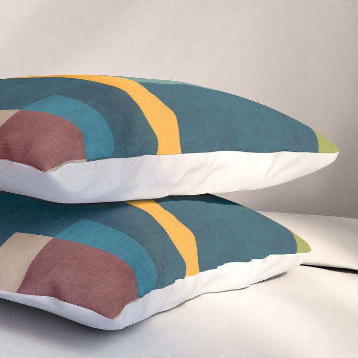 Modern Colorful Geometric Original Artwork Pillow Sham Gallery Image 3