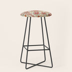 Nurata Suzani Bokhara Uzbekistan Embroidery Print Stool Gallery Image 1