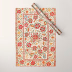 Nurata Suzani Bokhara Uzbekistan Embroidery Print Wrapping Paper Gallery Image 1