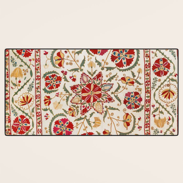 Nurata Suzani Bokhara Uzbekistan Embroidery Print Desk Mat Gallery Image 3