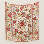 Nurata Suzani Bokhara Uzbekistan Embroidery Print Wall Tapestry Gallery Image 4