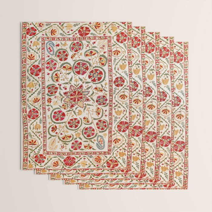 Nurata Suzani Bokhara Uzbekistan Embroidery Print Wrapping Paper Gallery Image 3