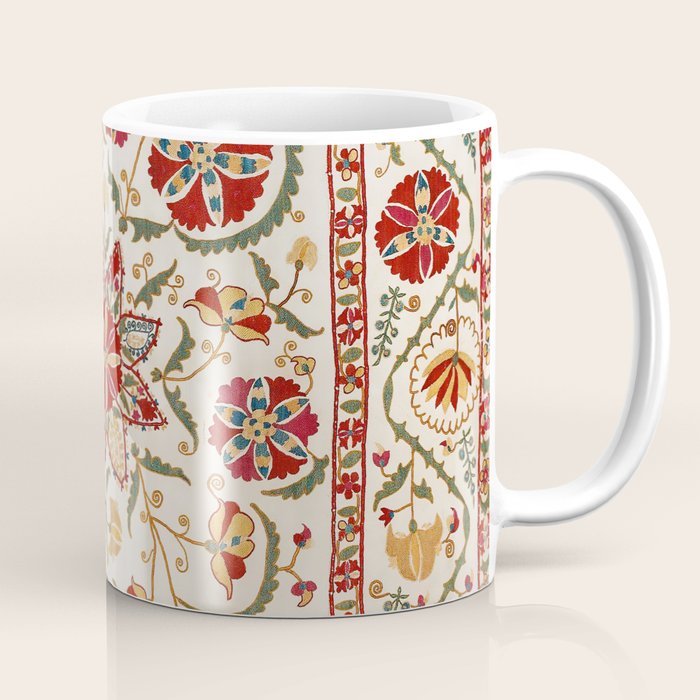 Nurata Suzani Bokhara Uzbekistan Embroidery Print Coffee Mug Gallery Image 1