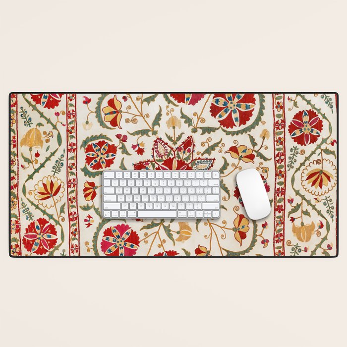 Nurata Suzani Bokhara Uzbekistan Embroidery Print Desk Mat Gallery Image 1