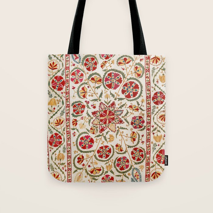 Nurata Suzani Bokhara Uzbekistan Embroidery Print Tote Bag Gallery Image 1