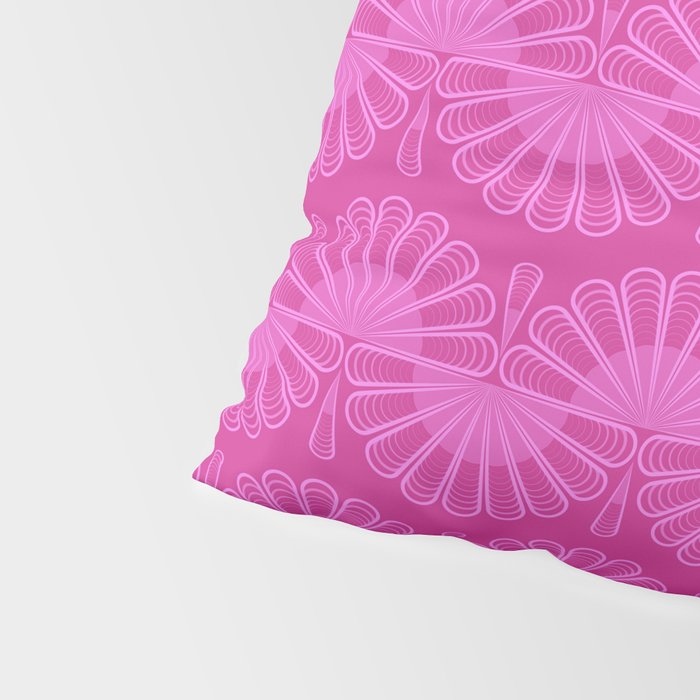 Pink neon bright geometric pattern  Pillow Sham Gallery Image 4