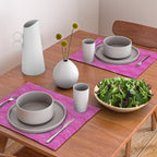 Pink neon bright geometric pattern  Placemat Gallery Image 2