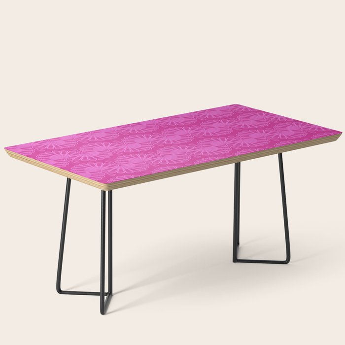 Pink neon bright geometric pattern  Coffee Table Gallery Image 1